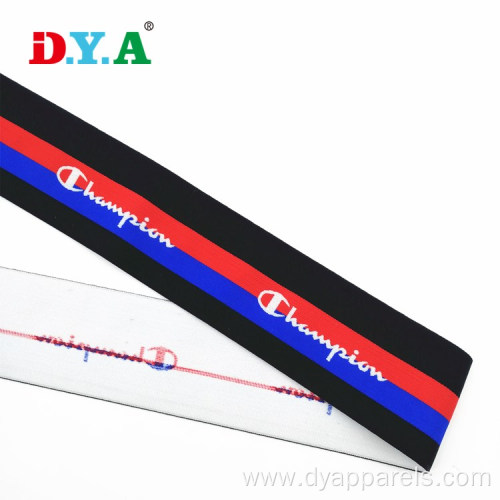 Custom Logo Jacquard Woven Soft Nylon Elastic